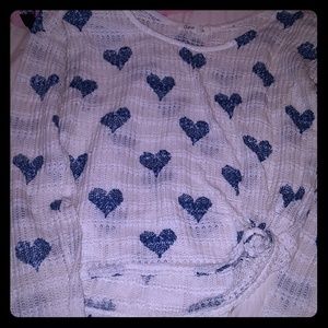 Long sleeve heart tee